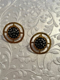 N Round/Rec  Azteca earrings