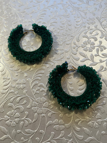 N Macrame hoops - earrings