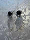 N  Med  silver earrings