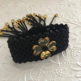 Braided Macrame Bracelet with a delicate gold plated touch